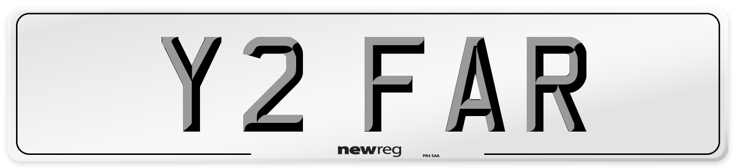 Y2 FAR Number Plate from New Reg